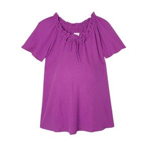 Isabel Maternity by Ingrid and Isabel Smocked Purple Target Maternity Blouse